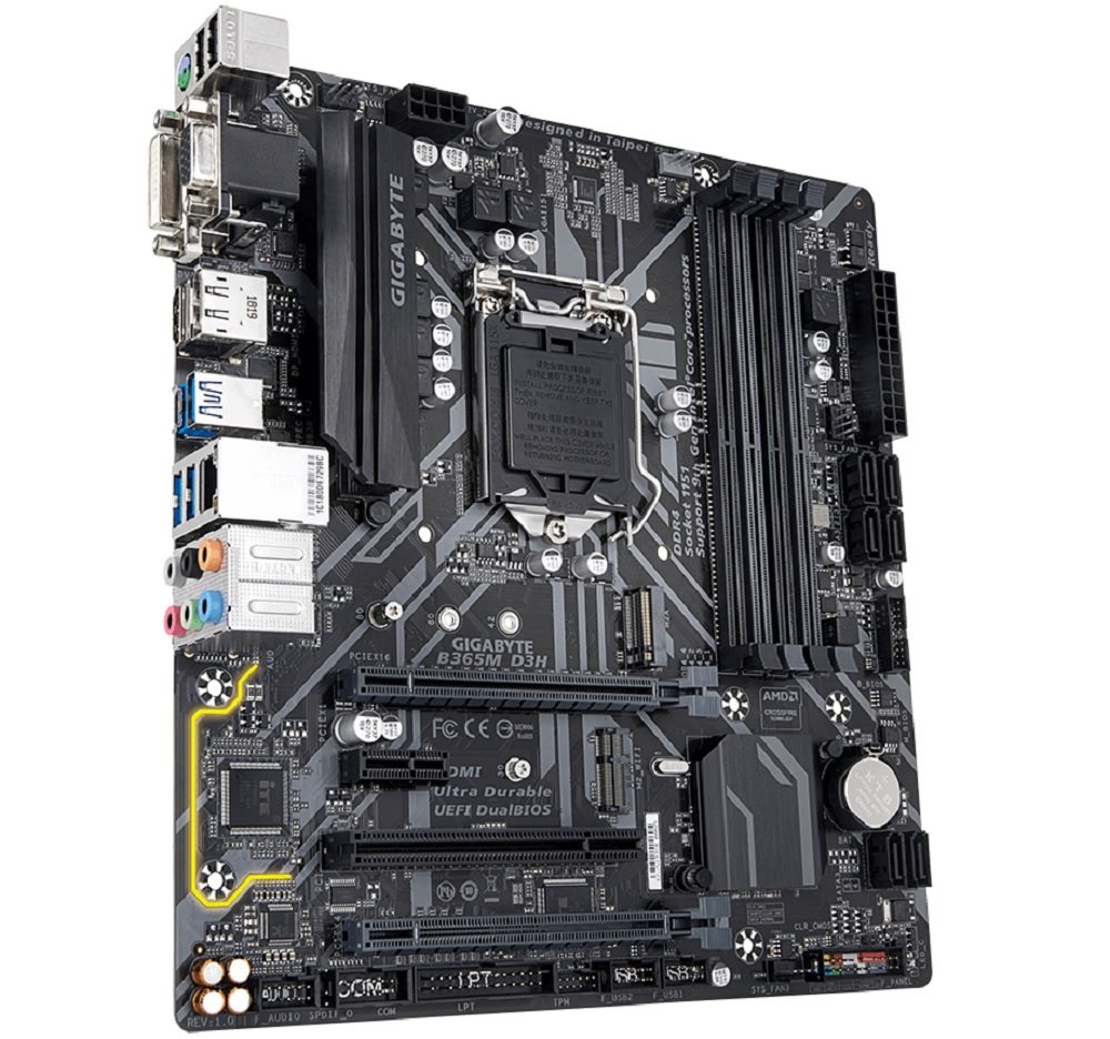 PŁYTA GŁÓWNA GIGABYTE B365M D3H dzwięk podświetlenie RGB Fusion 2.0