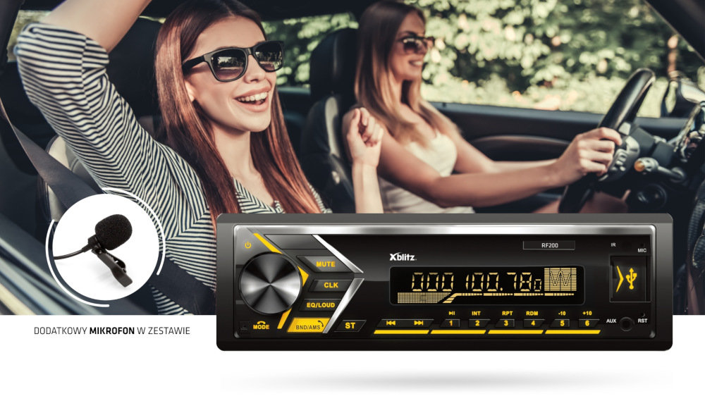 Radio Samochodowe XBLITZ RF200 - Zestaw Głośnomówiący