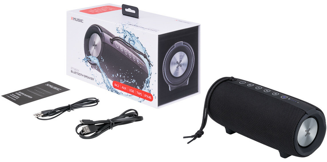 głośnik mobilny XMUSIC BTS800 - mikrofon