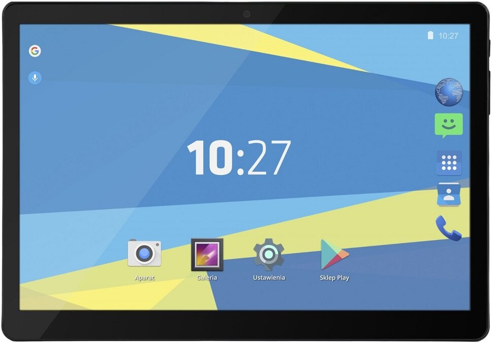 Tablet OVERMAX Qualcore 1027 3G Czarny - wygląd ogólny