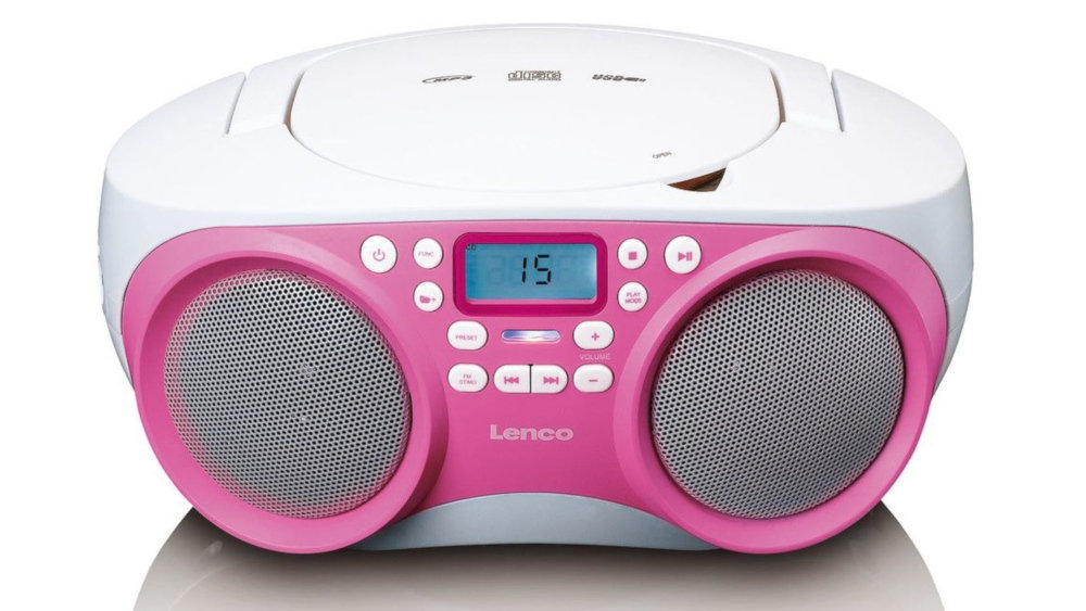 Radioodtwarzacz LENCO SCD-301 Bialo - Rozowy - Ogolny