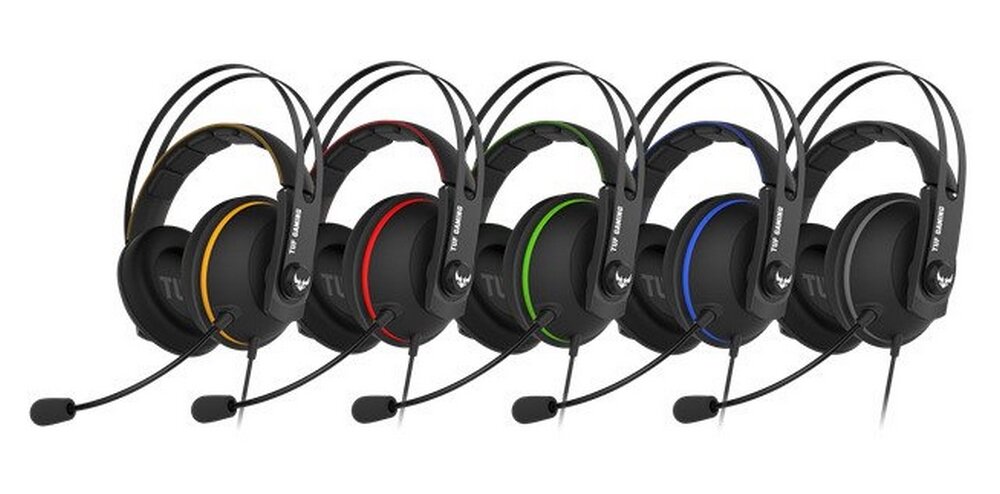 Słuchawki ASUS Tuf Gaming H7 Core mikrofon kabel dźwięk muzyka basy tony zakres przetwornik 