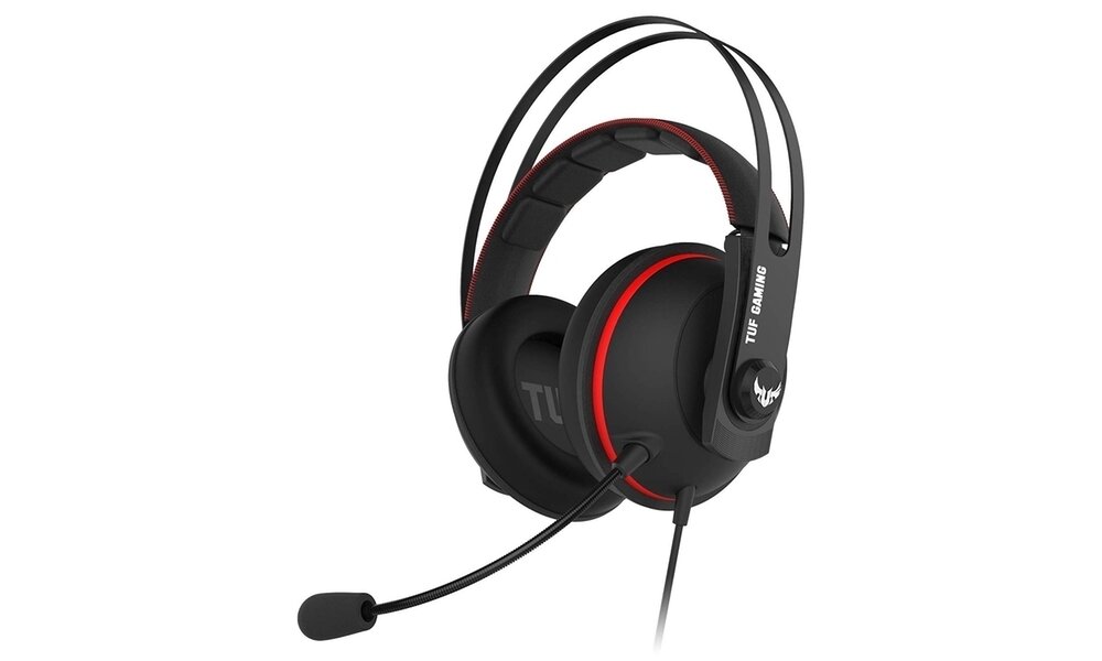 Słuchawki ASUS Tuf Gaming H7 Core mikrofon kabel dźwięk muzyka basy tony zakres przetwornik 