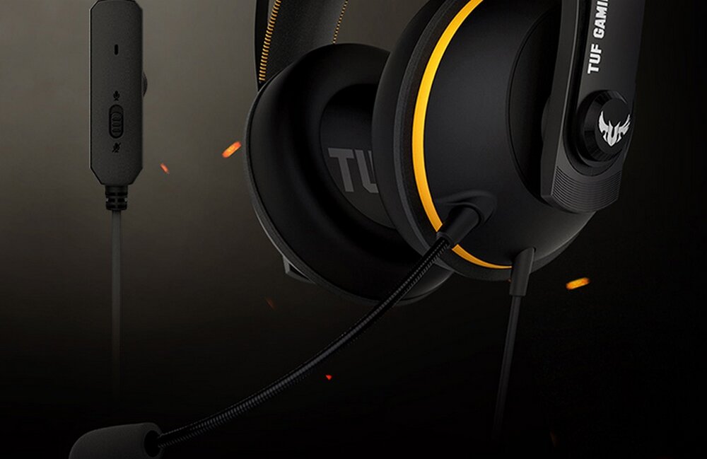 Słuchawki ASUS Tuf Gaming H7 Core mikrofon kabel dźwięk muzyka basy tony zakres przetwornik 