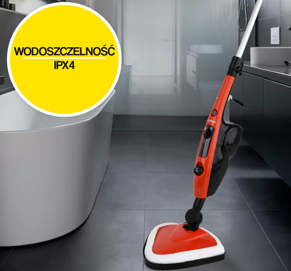 Mop parowy LUND 67220 Wodoszczelność IPX4 waga 1,4 kg latwa obsluga przenosny