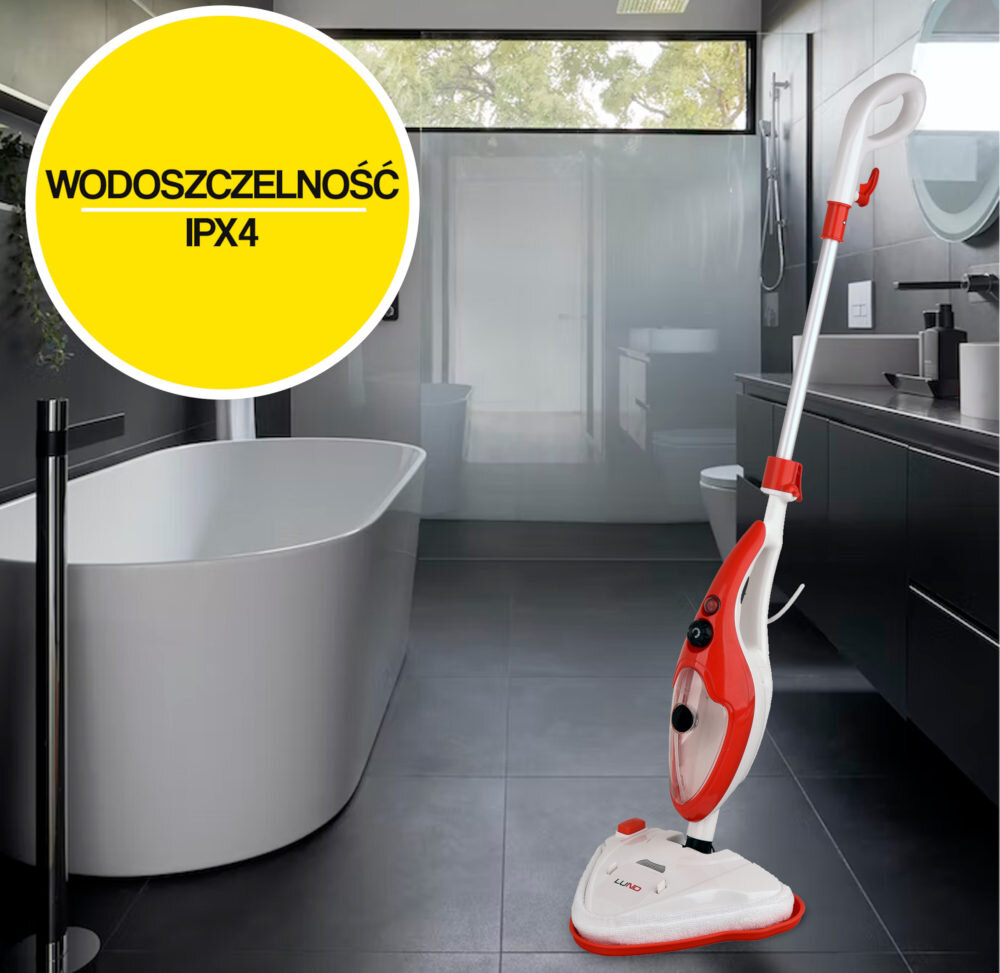 Mop parowy LUND 67221 Wodoszczelność IPX4 waga 1,4 kg latwa obsluga przenosny