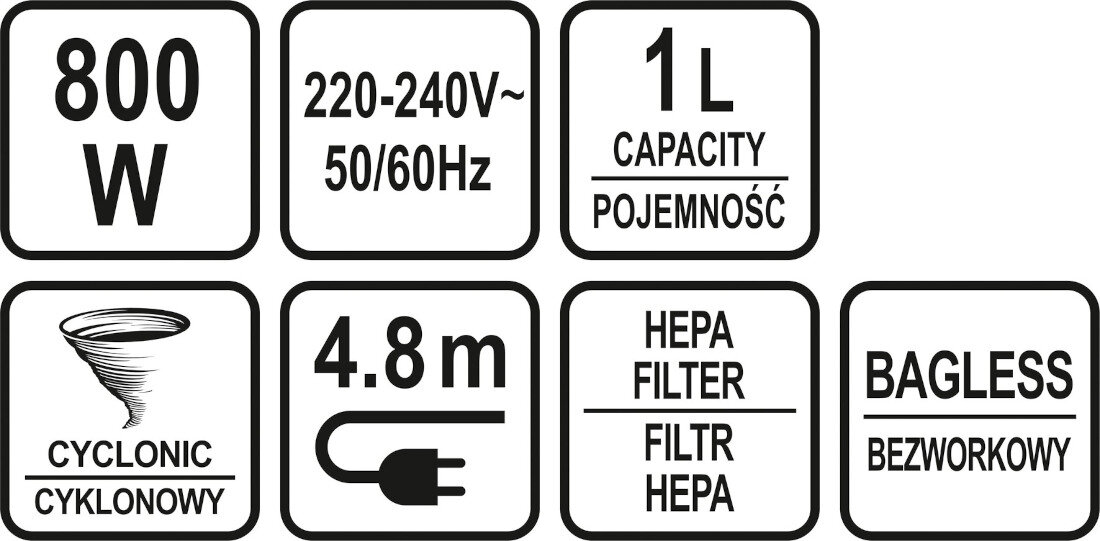 Odkurzacz LUND 67110 zalety skutecznosc uniwersalnosc wygoda porzadek 3w1 energooszczednosc moc dlugosc kabla