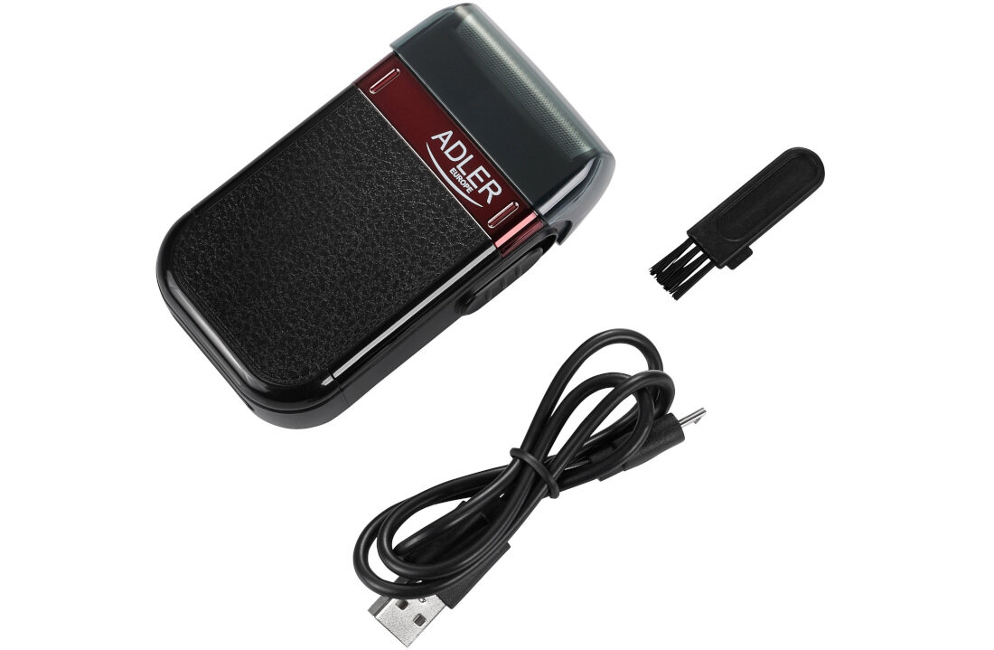 Golarka ADLER AD 2923 zestaw akcesoria wyposazenie komplet kabel USB szczoteczka do czyszczenia etui