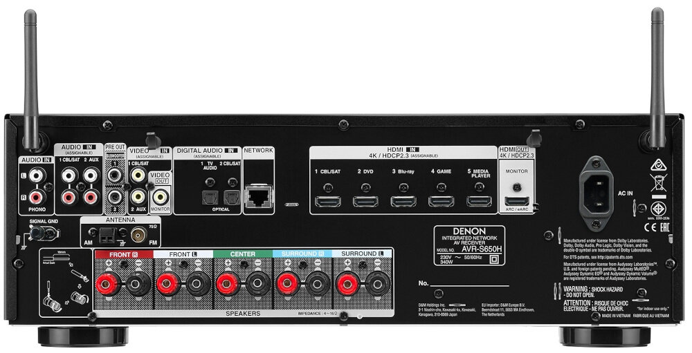 Kino domowe DENON AVR-S650H + WILSON Movix  - dźwięk