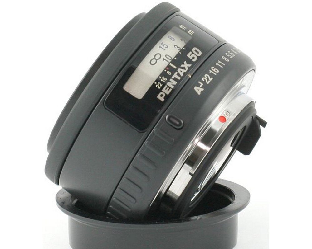 Obiektyw PENTAX SMC FA 50 mm f-1.4  ogniskowa przysłona ostrość pierścienie optyka soczewki powłoki montaż bagnet światło jasność zoom filtry waga