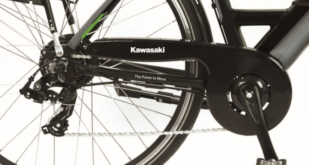 Rower elektryczny KAWASAKI Trekking Lady KX-E-TREKLADY51 D20 28 cali damski Czarny hamulce V-Brake marki TEKTRO przerzutki tylne marki SHIMANO Tourney 7 biegów bezawaryjna manetka SHIMANO