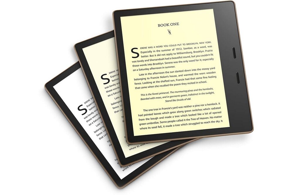 Czytnik E-Booków AMAZON Kindle Oasis 3 ekran czytanie ebooki książki rozdzielczość bateria ładowanie pojemność