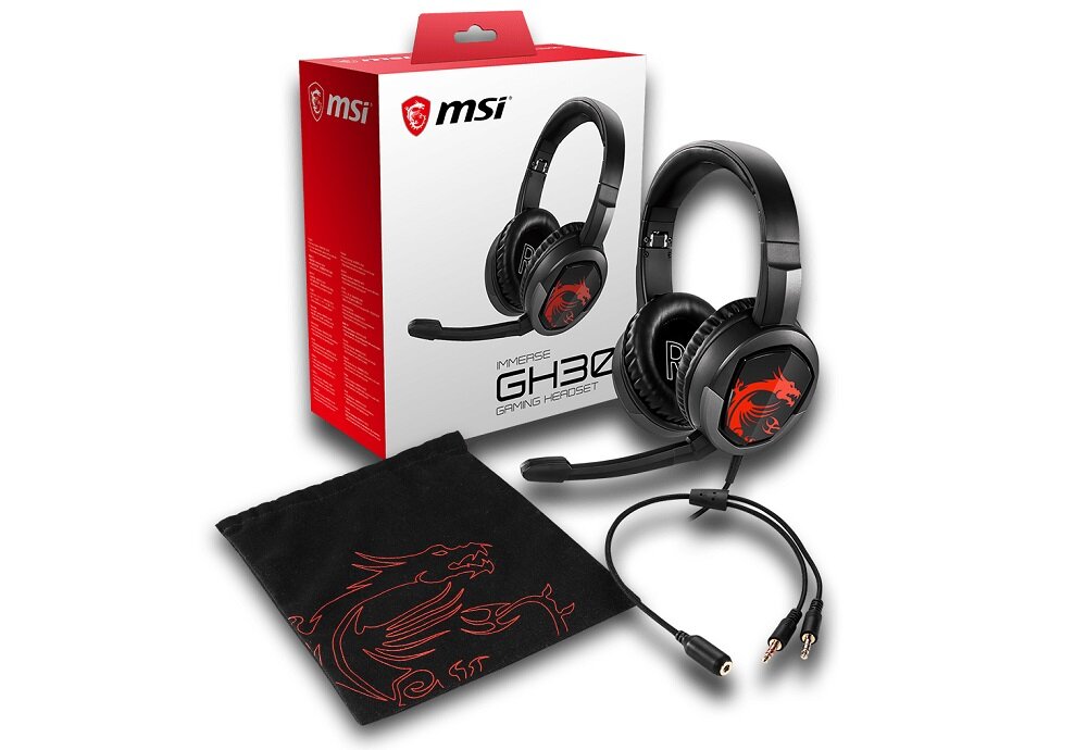 Słuchawki MSI Immerse GH30 mikrofon jednokierunkowy