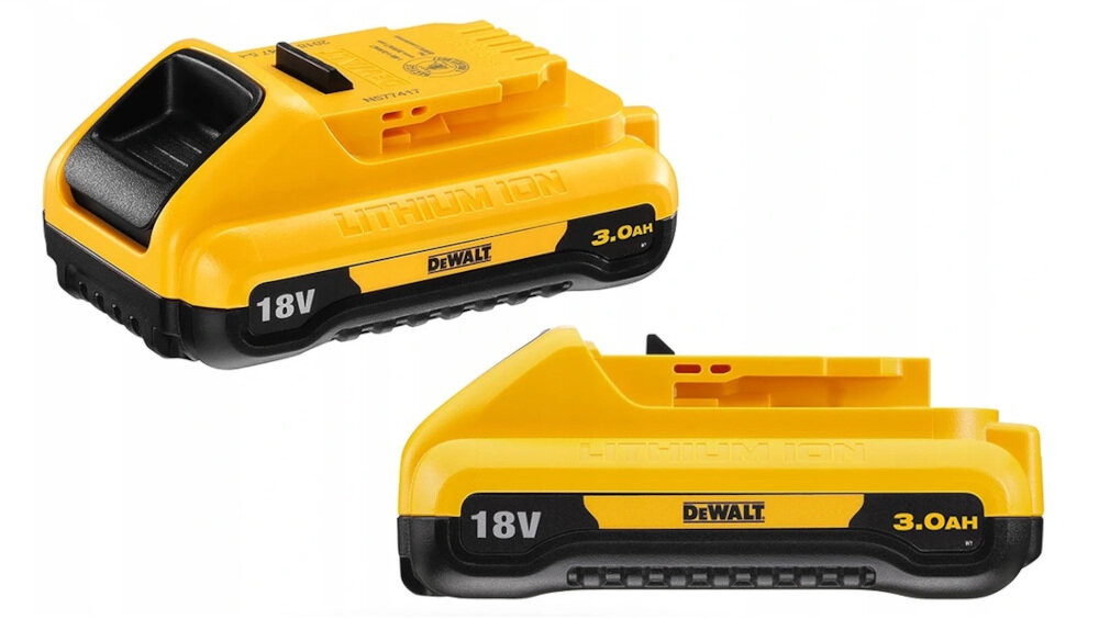Wiertarko-wkrętarka DEWALT DCD709L2T zasilanie akumulator Li-Ion napięcie 18 V pojemność 3,0 Ah technologi litowo-jonowa