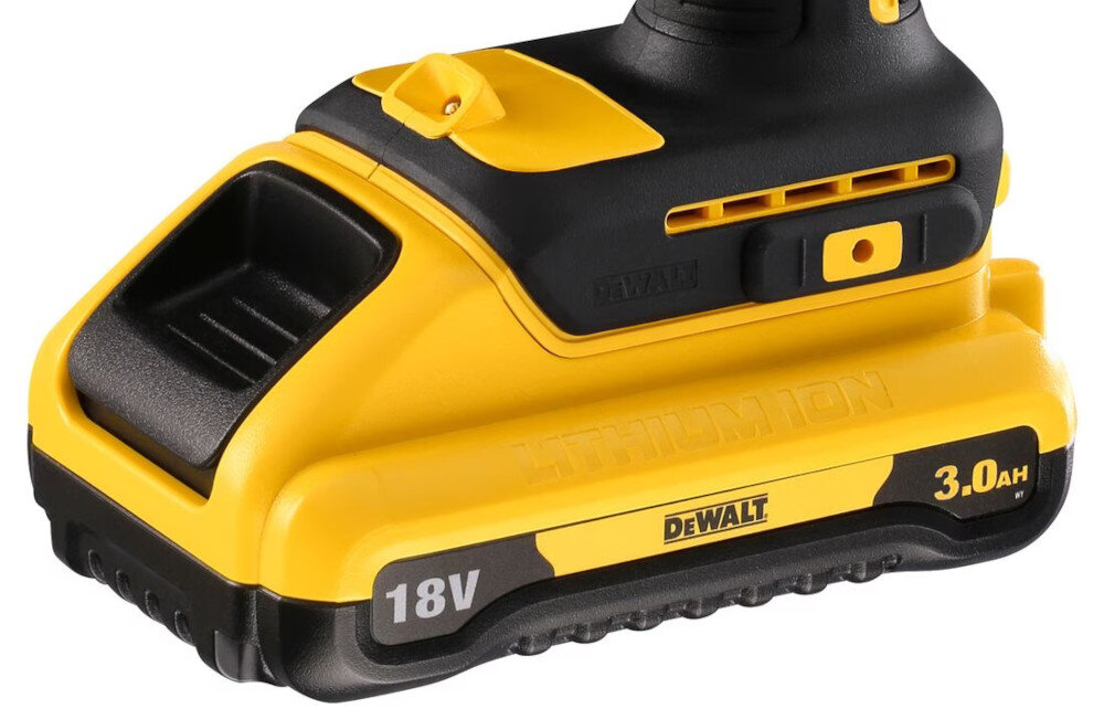 Wiertarko-wkrętarka DEWALT DCD709L2T włącznik spustowy jasna dioda LED o wysokiej intensywności zaczep do paska
