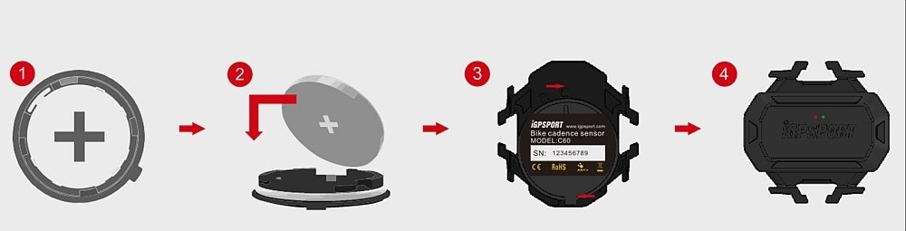 BEZPRZEWODOWY CZUJNIK KADENCJI IGPSPORT C61 ANT+ bateria