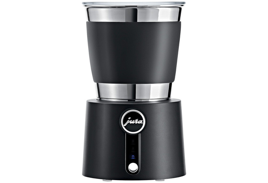 Spieniacz JURA 24019 3 tryby pracy trzy tryby zimny, ciepły i gorący Sterowanie odbywa się za pomocą jednego przycisku tryb jednym, dwoma lub trzema kliknięciami Kolorowe piktogramy