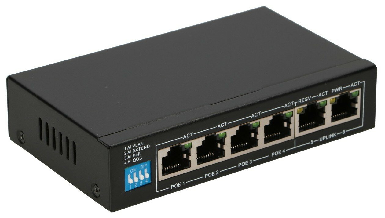 Switch EXTRALINK EX.14831 Euros V2 - Mniej kabli funkcja Power over Ethernet