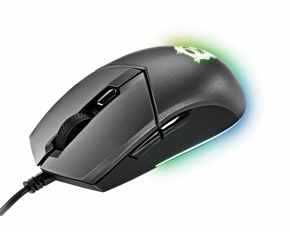 Mysz MSI Clutch GM11 dokładne klikanie 5000 DPI antypoślizgowe uchwyty boczne