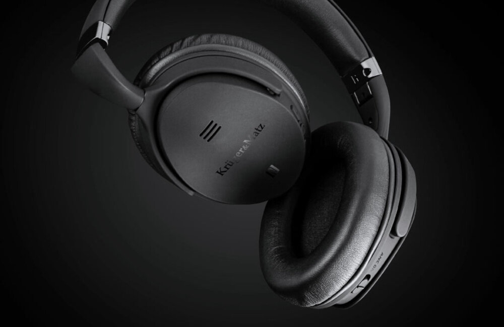 SŁUCHAWKI BLUETOOTH KRUGER&MATZ F7A ANC NAUSZNE CZARNE pasmo przenoszenia impedancja membrana bluetooth true wireless