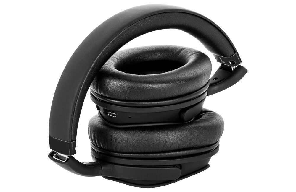 SŁUCHAWKI BLUETOOTH KRUGER&MATZ F7A ANC NAUSZNE CZARNE składana konstrukcja sterowanie muzyką