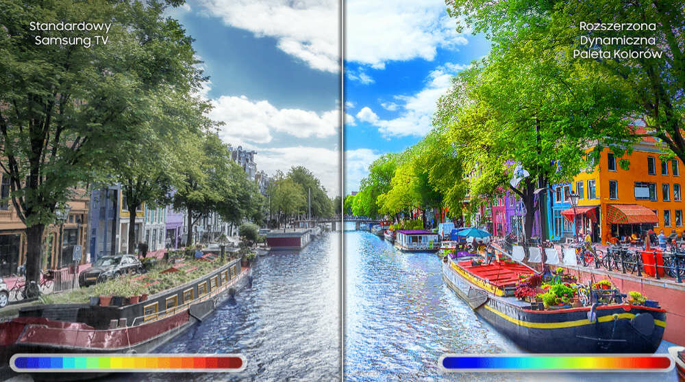 Telewizor SAMSUNG LED RU7402  - szeroka paleta kolorów