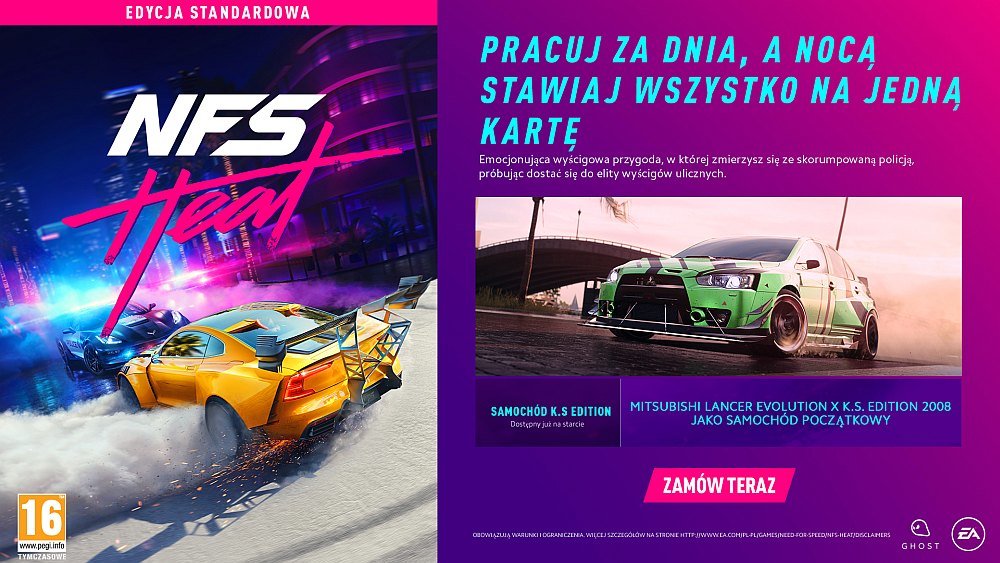 Need for Speed Heat Gra XBOX ONE (Kompatybilna z Xbox