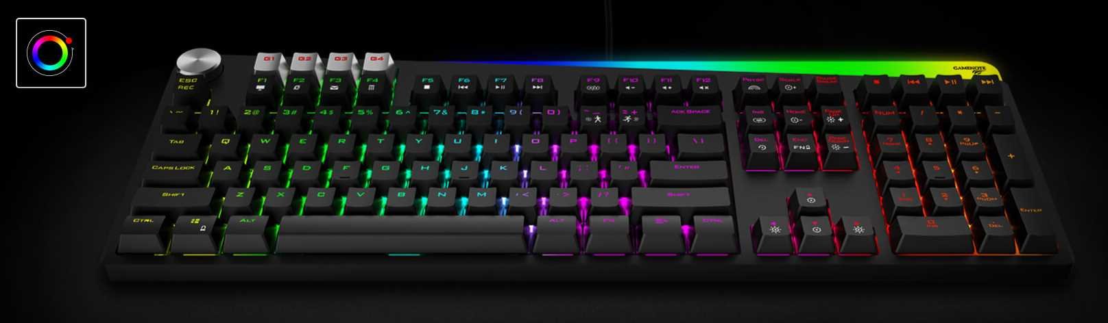 Klawiatura HAVIT GAMENOTE KB473L - reakcja 