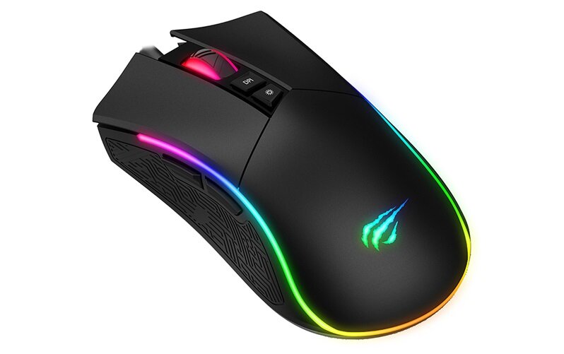 Mysz HAVIT MS1001 RGB - wysoka czułość myszy 1200 DPI regulacja poziomu DPI
