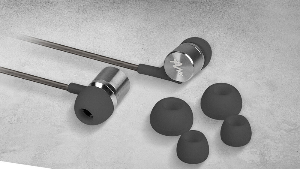 Słuchawki Dokanałowe AUDICTUS Explorer Szary - Końcówki