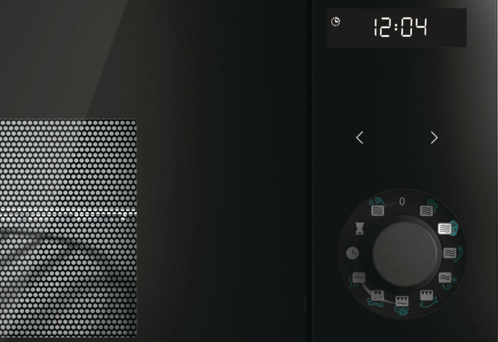 GORENJE-MO235SYB kuchenka mikrofalowa wyświetlacz dotykowo sterowanie funkcje czas godzina prosta obsługa