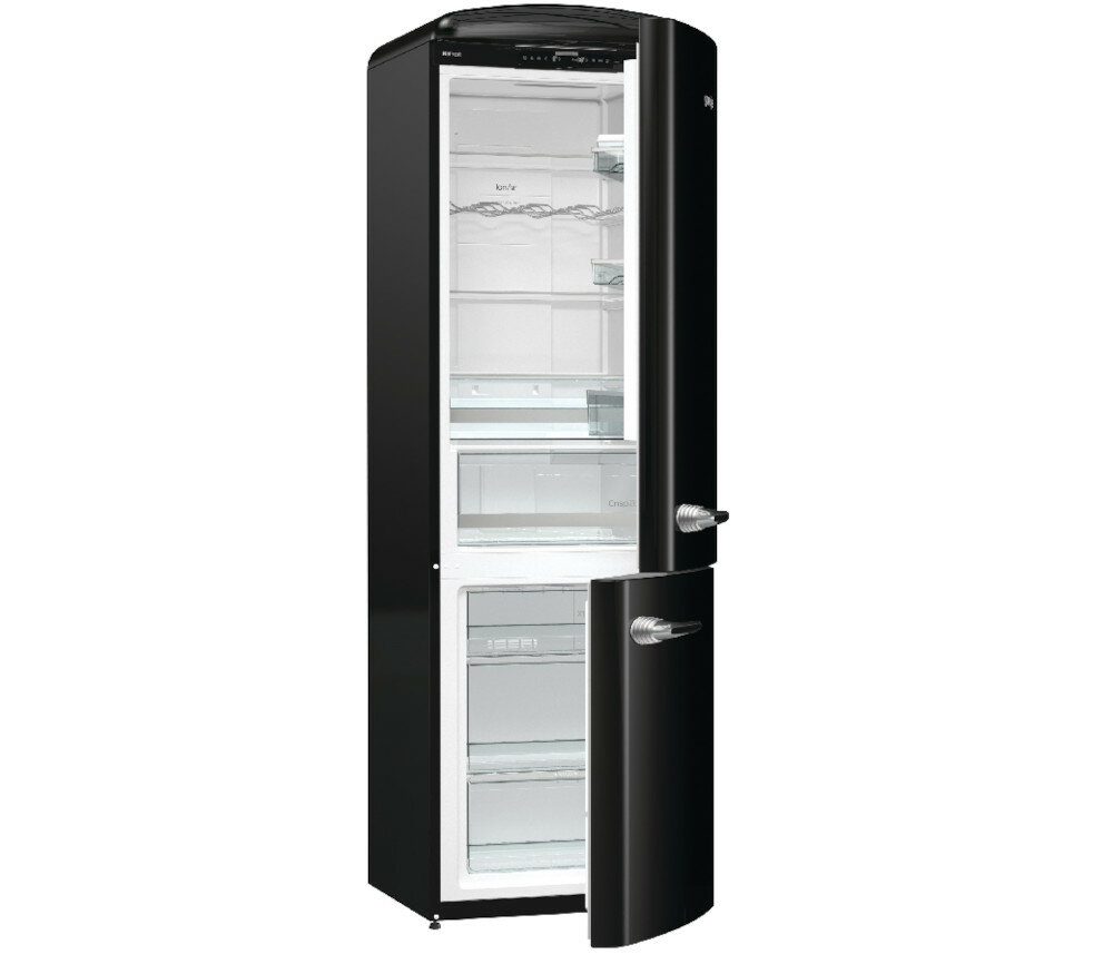 Lodówka GORENJE ONRK193BK Retro Nofrost zawarość zestawu