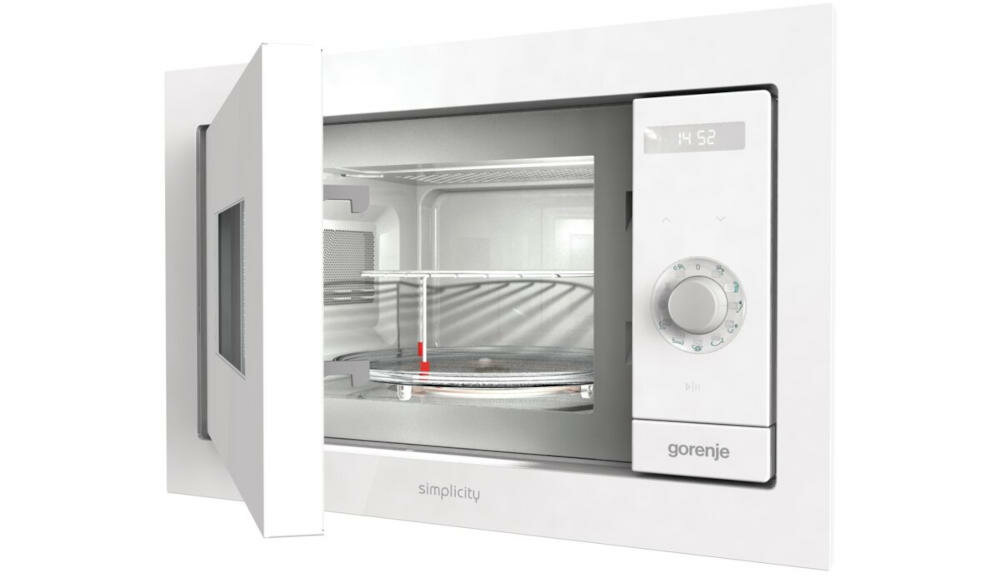 GORENJE-BM235SYW kuchenka mikrofalowa jakość wykonania stal nierdzewna wnętrze krążenie mikrofal komora czyszczenie