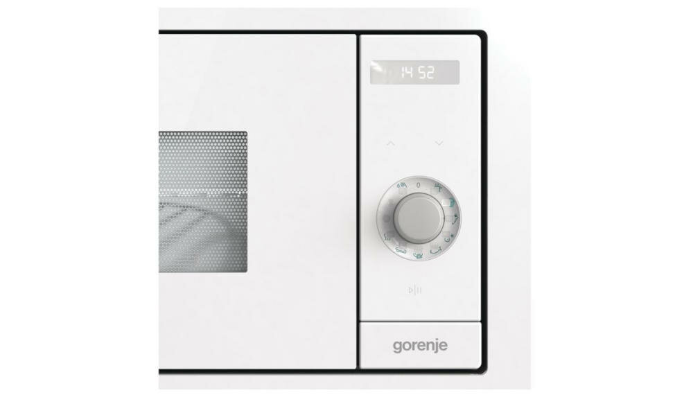 GORENJE-BM235SYW kuchenka mikrofalowa wyświetlacz dotykowo sterowanie funkcje czas godzina prosta obsługa