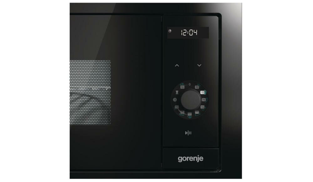 GORENJE-BM235SYB kuchenka mikrofalowa wyświetlacz dotykowo sterowanie funkcje czas godzina prosta obsługa