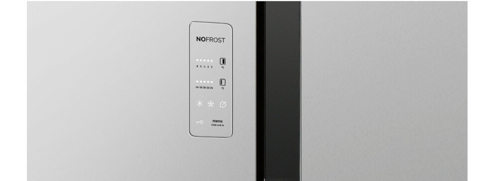 Lodówka GORENJE NRS9182MX Side by side Kostkarka LED alarm steowanie wyświetlacz