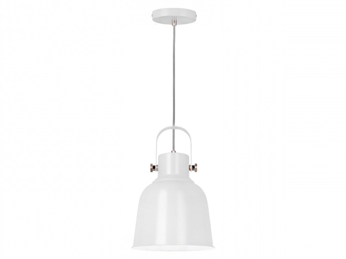 Lampa sufitowa ACTIVEJET Loly Biały, biel, miedź, loft, surowość, biała lampa wisząca na białym tle – zdjęcie produktu