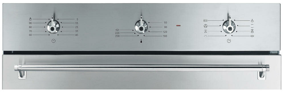 SMEG-SF6388XPZ piekarnik wygodne sterowanie elektronicznie funkcje temperatura pieczenie pokrętła ustawienia ergonomiczny uchwyt prosta czynność blokada rodzicielska