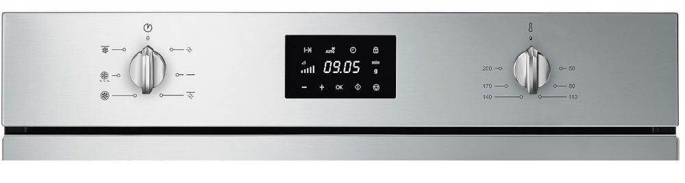 SMEG-SF4400MCX piekarnik wygodne sterowanie elektronicznie wyświetlacz ledowy funkcje temperatura pieczenie pokrętła ustawienia ergonimiczny uchwyt prosta czynność blokada rodzicielska