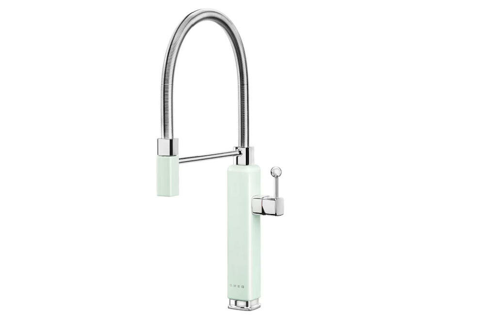 SMEG MDF50PG obrotowa wylewka bateria kuchenna stojąca nowoczesny styl kuchnia elastyczna jednodźwigniowa funkcjonalność