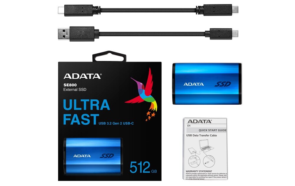 Dysk ADATA SE800 - Zestaw