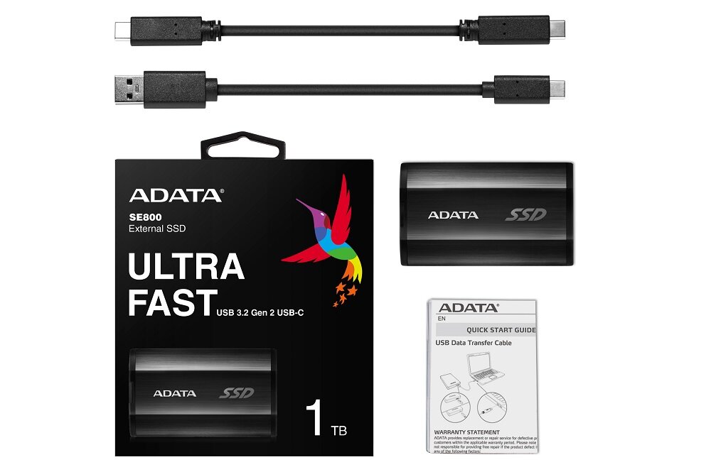Dysk ADATA SE800 - Zestaw