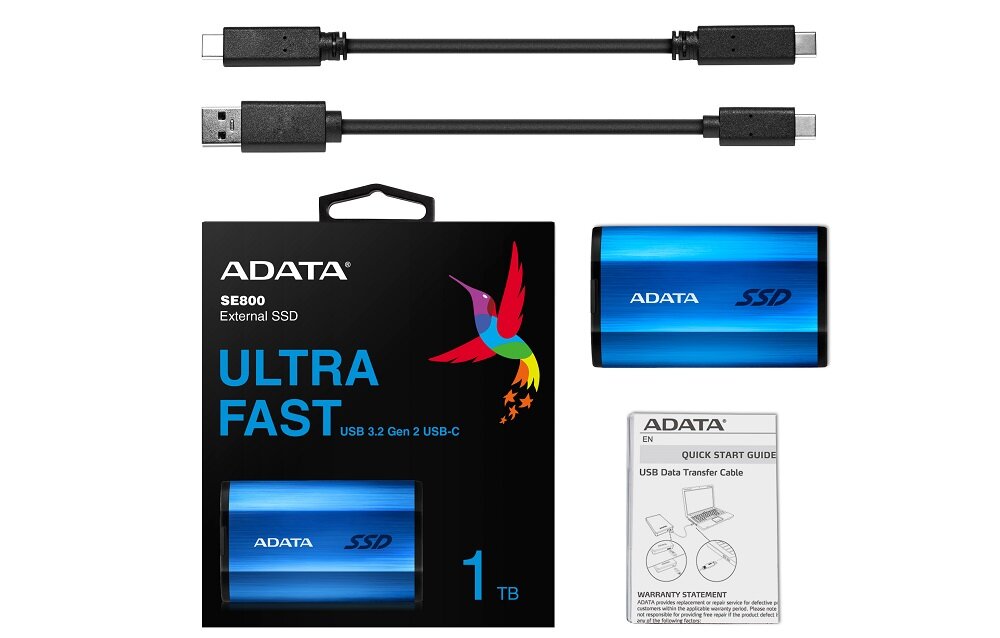 Dysk ADATA SE800 - Zestaw