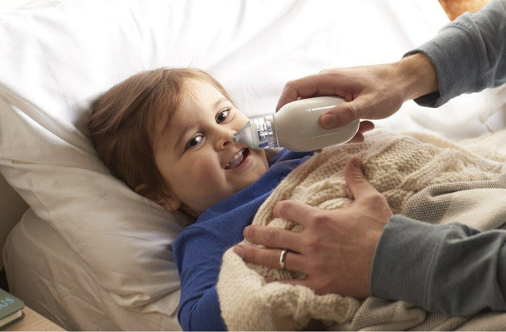 Aspirator do nosa BRAUN BNA 100 ustawienia moc dwie moce ssania 70 kPA cicha praca 75 decybeli