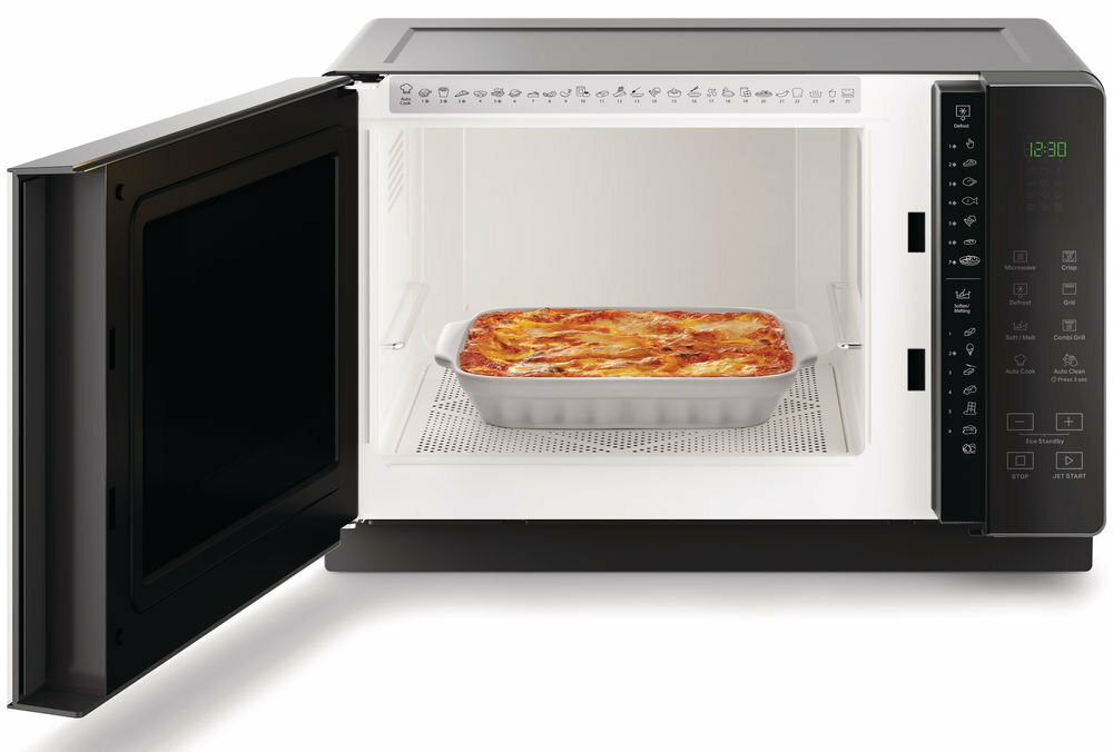 Kuchenka mikrofalowa WHIRLPOOL MWF206SB - ExtraSpace - technologia beztalerzowa