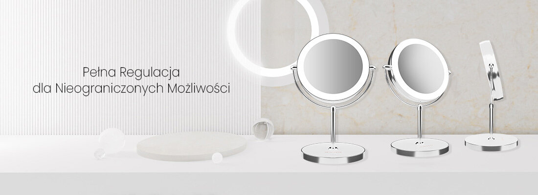 Lusterko kosmetyczne BEAUTIFLY Looking Glass zakres 360 stopni dopasowanie łatwe ładowanie