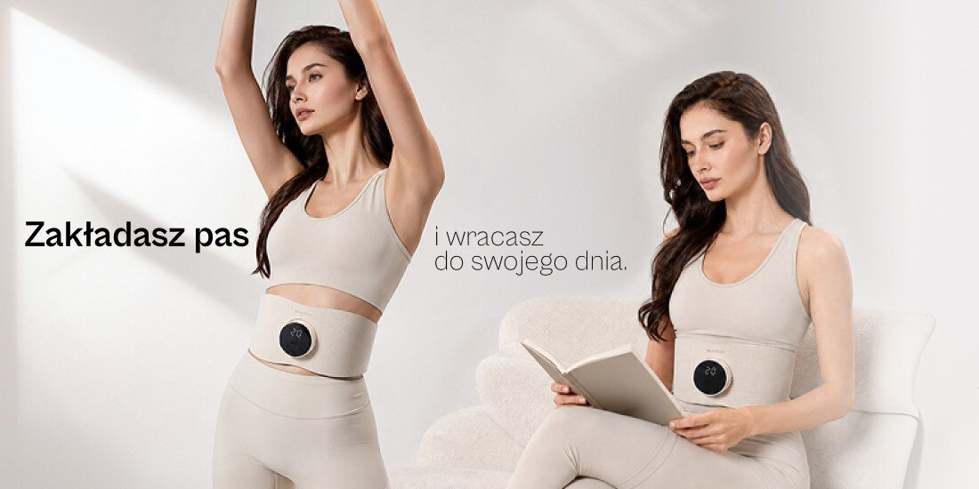 Elektrostymulator mięśni brzucha EMS BEAUTIFLY FemmeForm pas wyszczuplający z LED zdjęcie lifestyle Regularność buduje efekty 3–4 sesje tygodniowo przez minimum 4 tygodnie zalecenia