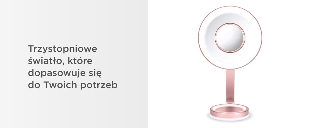 Lusterko kosmetyczne BABYLISS 9450E trzy poziomy oświetlenia, do użytku codziennego, łatwiejsza nakładanie kosmetyków