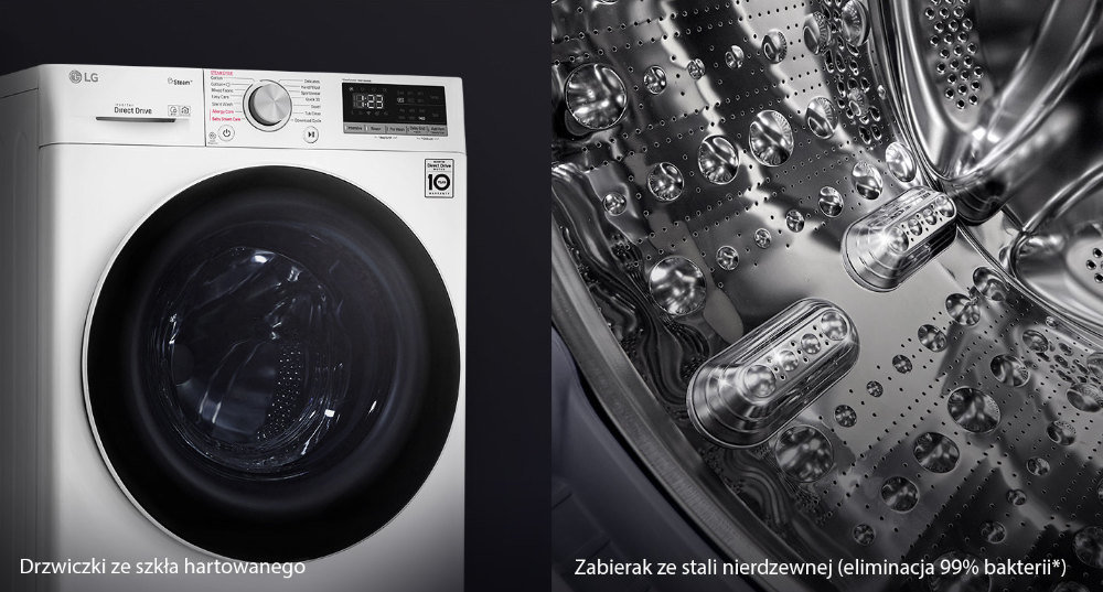 Pralka LG F4WN409S0 -  Większa trwałość i higiena