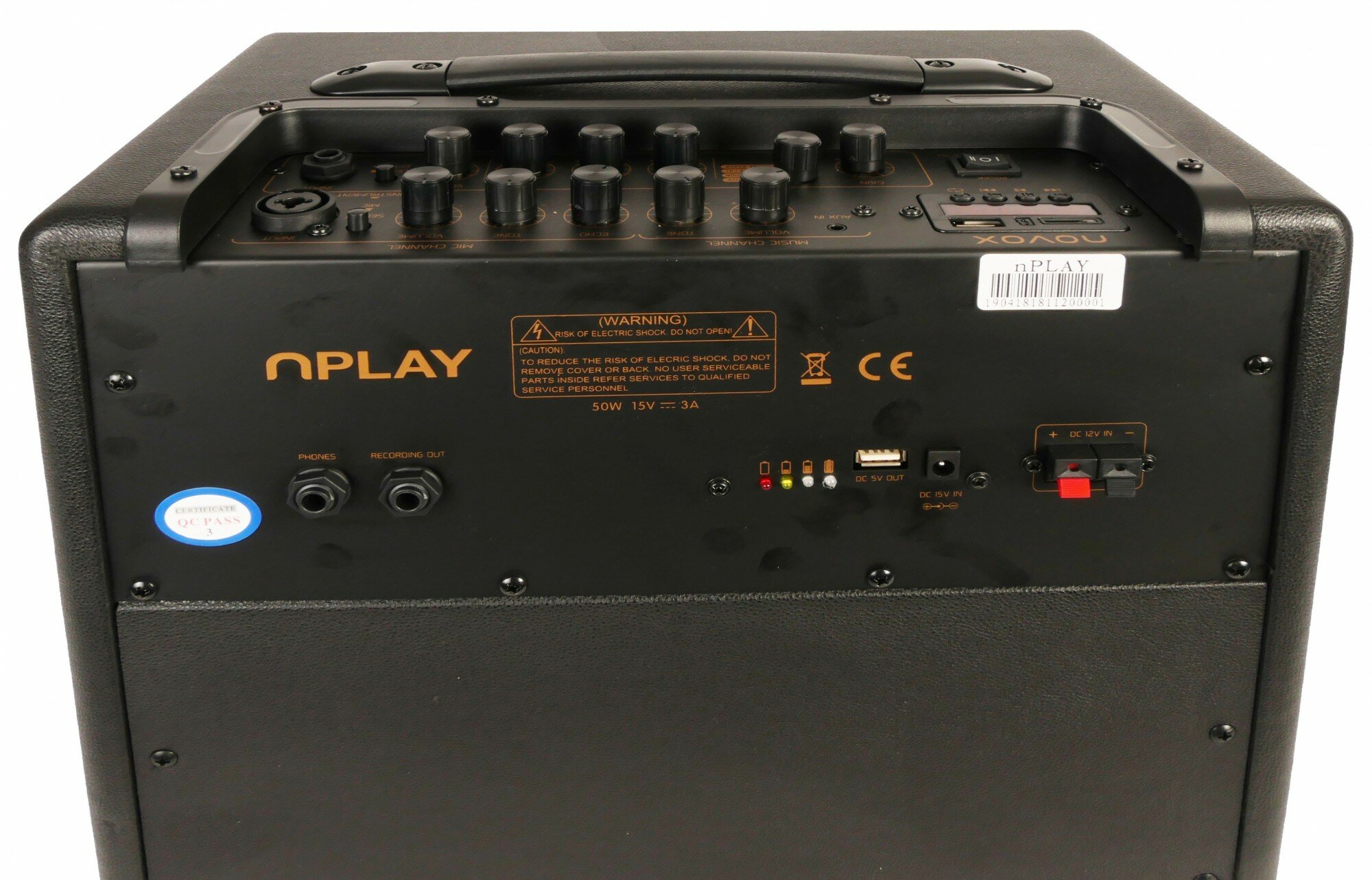Power audio NOVOX nPlay złącza gniazda USB wejścia AUX